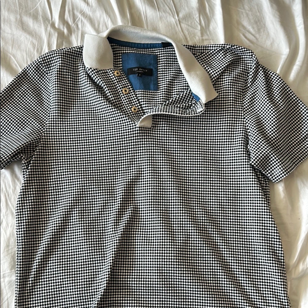 Ted Baker London Black and White Polo Shirt